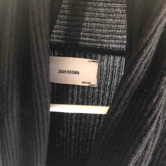 Joah Brown Front tie cardigan black one size - Picture 2 of 6